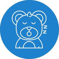 Sleep Linear Circle Multicolor Design Icon vector