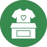 Clothes Donation Glyph Circle Icon vector