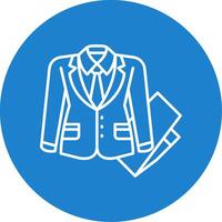 Business suit Linear Circle Multicolor Design Icon vector