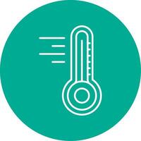 Thermometer Linear Circle Multicolor Design Icon vector