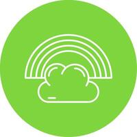 Rainbow Linear Circle Multicolor Design Icon vector