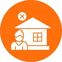 Homeless Glyph Circle Icon vector
