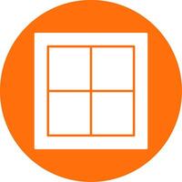 Window Glyph Circle Icon vector