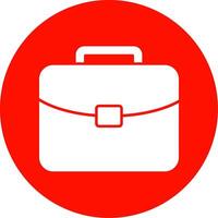 Brief Glyph Circle Icon vector