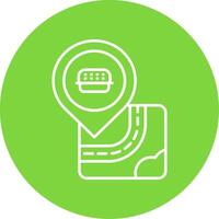 Food Linear Circle Multicolor Design Icon vector