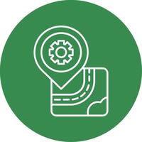 Setting Linear Circle Multicolor Design Icon vector