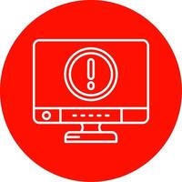 Error Linear Circle Multicolor Design Icon vector