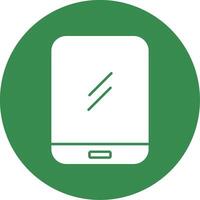 Tablet Glyph Circle Icon vector