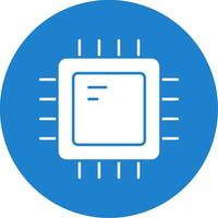 Cpu Glyph Circle Icon vector
