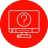 Question Linear Circle Multicolor Design Icon vector
