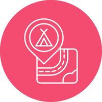 Caming Linear Circle Multicolor Design Icon vector