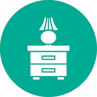 Wardrobe Glyph Circle Icon vector