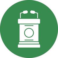 Lectern Glyph Circle Icon vector