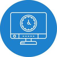 Time Linear Circle Multicolor Design Icon vector