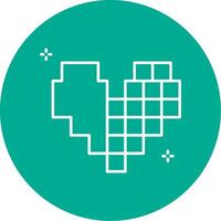 Pixel Linear Circle Multicolor Design Icon vector