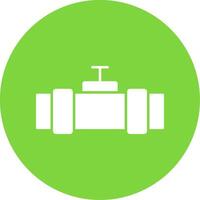 Pipe Glyph Circle Icon vector