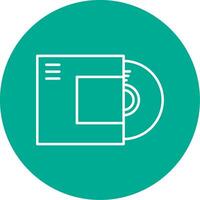 Disc Linear Circle Multicolor Design Icon vector