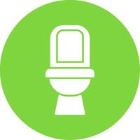 Toilet Glyph Circle Icon vector