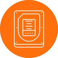 Disk Linear Circle Multicolor Design Icon vector