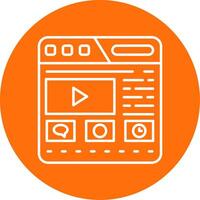 Website Linear Circle Multicolor Design Icon vector