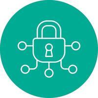 Safe Linear Circle Multicolor Design Icon vector