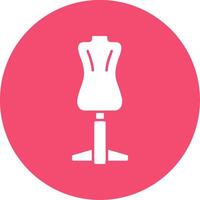 Mannequin Glyph Circle Icon vector