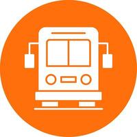 Shuttle Glyph Circle Icon vector