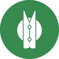 Clothes Peg Glyph Circle Icon vector