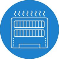 Heater Linear Circle Multicolor Design Icon vector