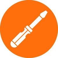 Screwdriver Glyph Circle Icon vector