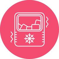 Ice maker Linear Circle Multicolor Design Icon vector