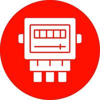 Electric Meter Glyph Circle Icon vector