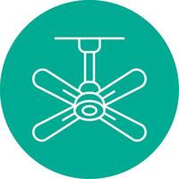 Fan Linear Circle Multicolor Design Icon vector