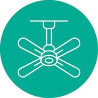 Fan Linear Circle Multicolor Design Icon vector