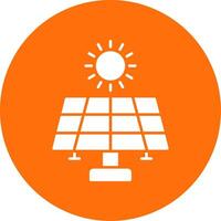 Solar Energy Glyph Circle Icon vector