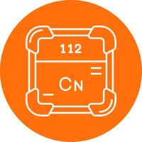 Copernicium Linear Circle Multicolor Design Icon vector
