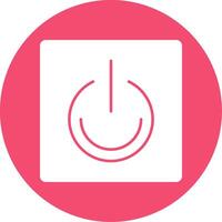 Turn On Glyph Circle Icon vector