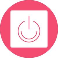 Turn On Glyph Circle Icon vector