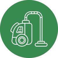 Vacuum cleaner Linear Circle Multicolor Design Icon vector