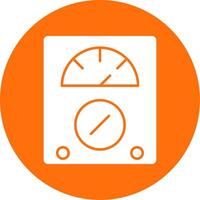 Voltmeter Glyph Circle Icon vector