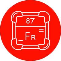 Francium Linear Circle Multicolor Design Icon vector