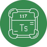 Tennessine Linear Circle Multicolor Design Icon vector