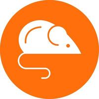 Rat Glyph Circle Icon vector