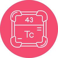 Technetium Linear Circle Multicolor Design Icon vector