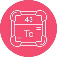 Technetium Linear Circle Multicolor Design Icon vector