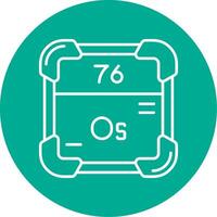 Osmium Linear Circle Multicolor Design Icon vector