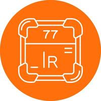 Iridium Linear Circle Multicolor Design Icon vector