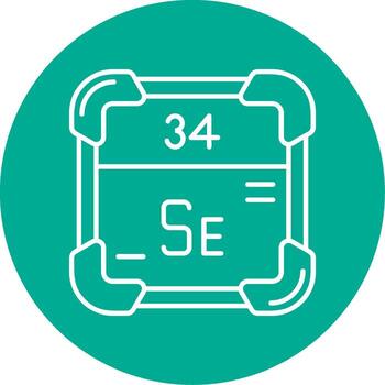 Selenium Linear Circle Multicolor Design Icon vector