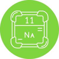Sodium Linear Circle Multicolor Design Icon vector