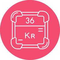 Krypton Linear Circle Multicolor Design Icon vector